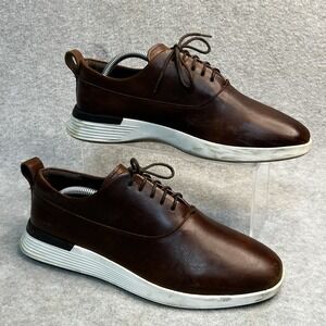Wolf & Shepherd Crossover Shoes Mens Size 8.5  Brown‎ Leather Derby Dress Casual